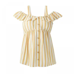 Isabel Maternity By Ingrid & Isabel Stripe Sleeveless Button Front Woven Top