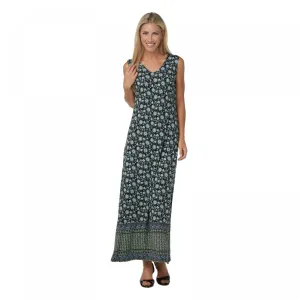 Joan Rivers Petite Mixed Print V-Neck Maxi Dress