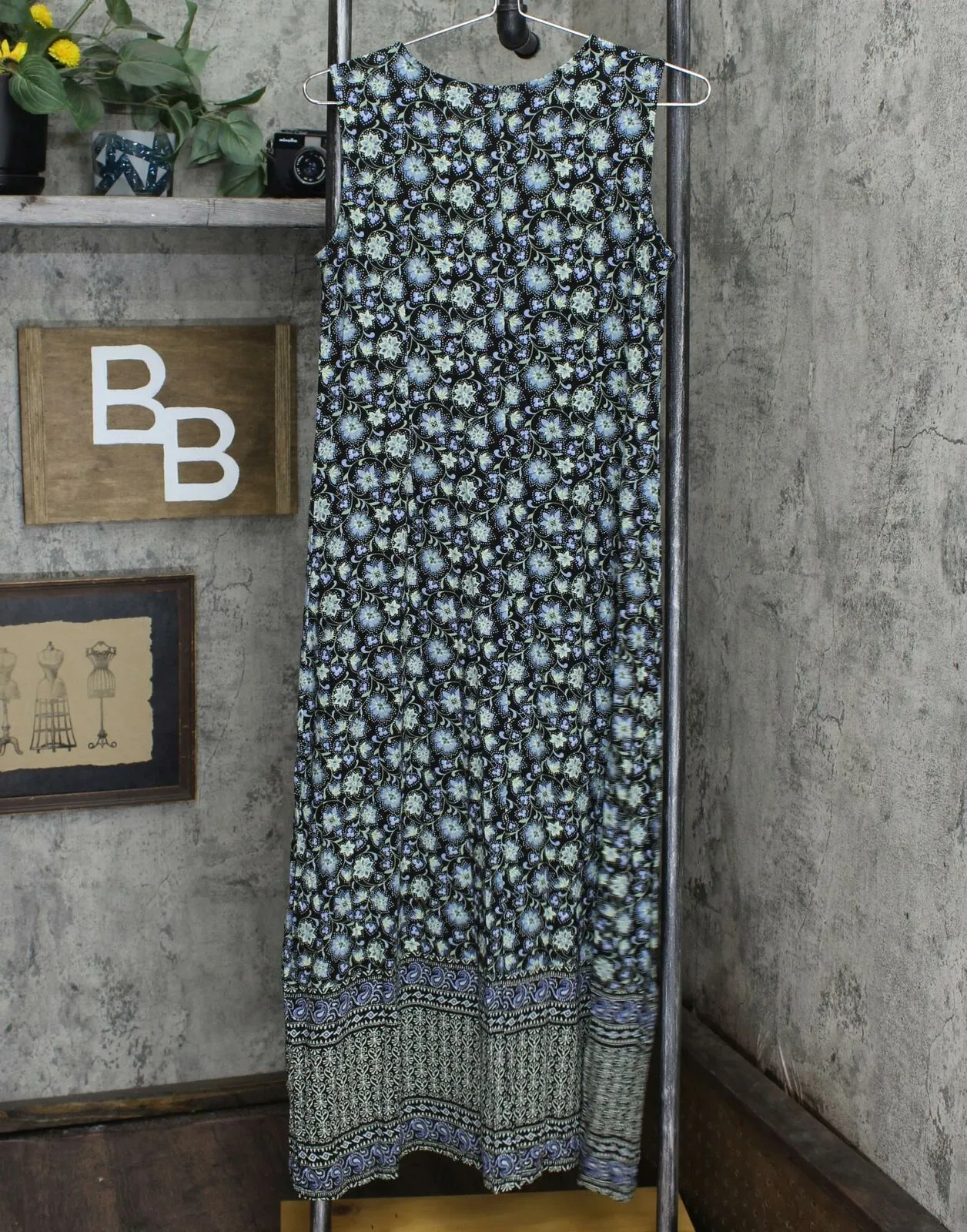 Joan Rivers Petite Mixed Print V-Neck Maxi Dress