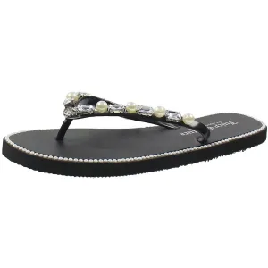 Juicy Couture Womens 3637 Sequined  Flip-Flops
