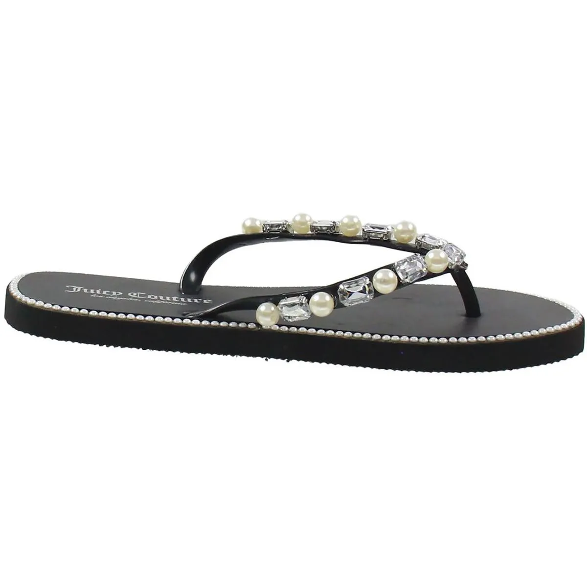 Juicy Couture Womens 3637 Sequined  Flip-Flops