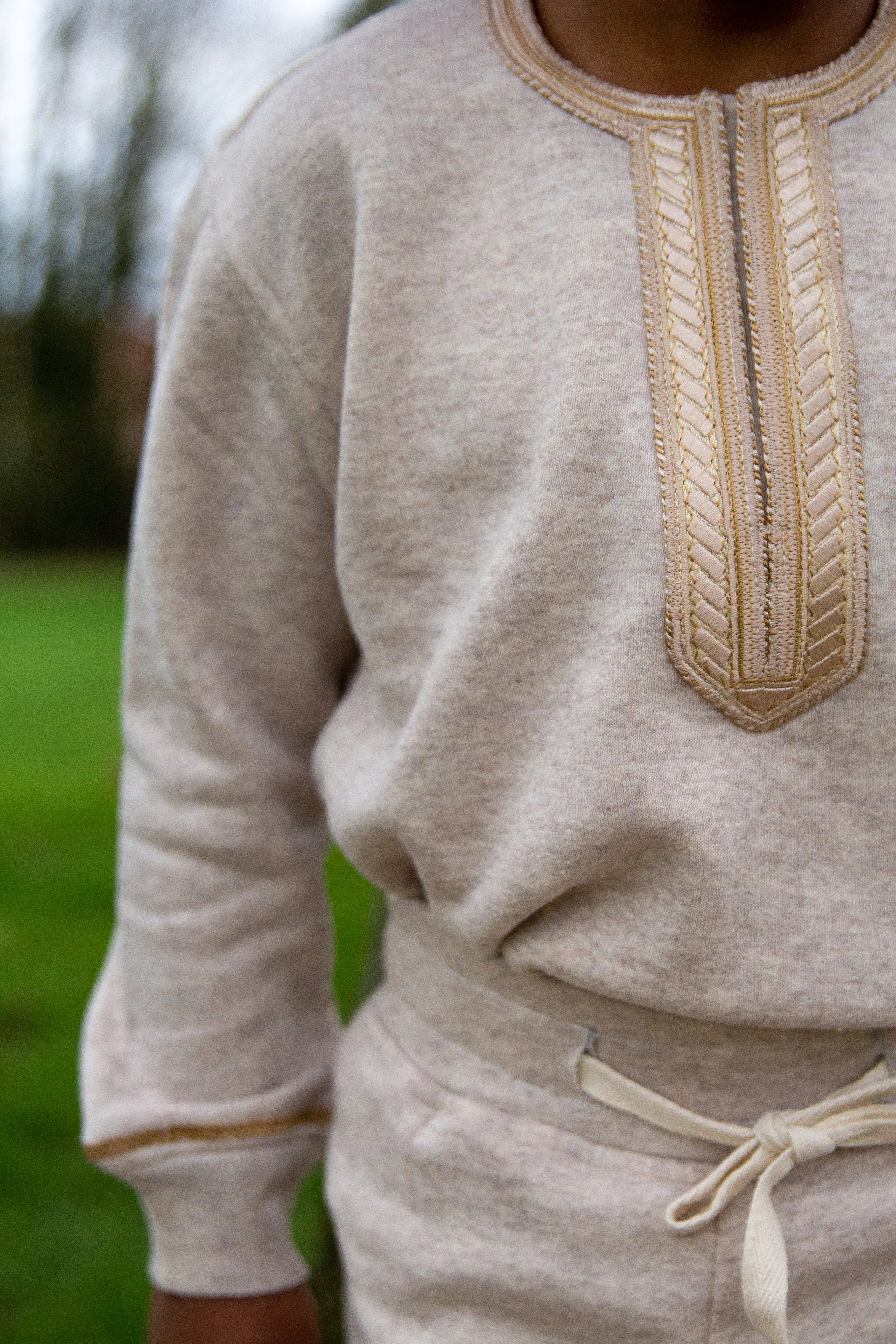Kamso Embroidered Tracksuit | Sandstone