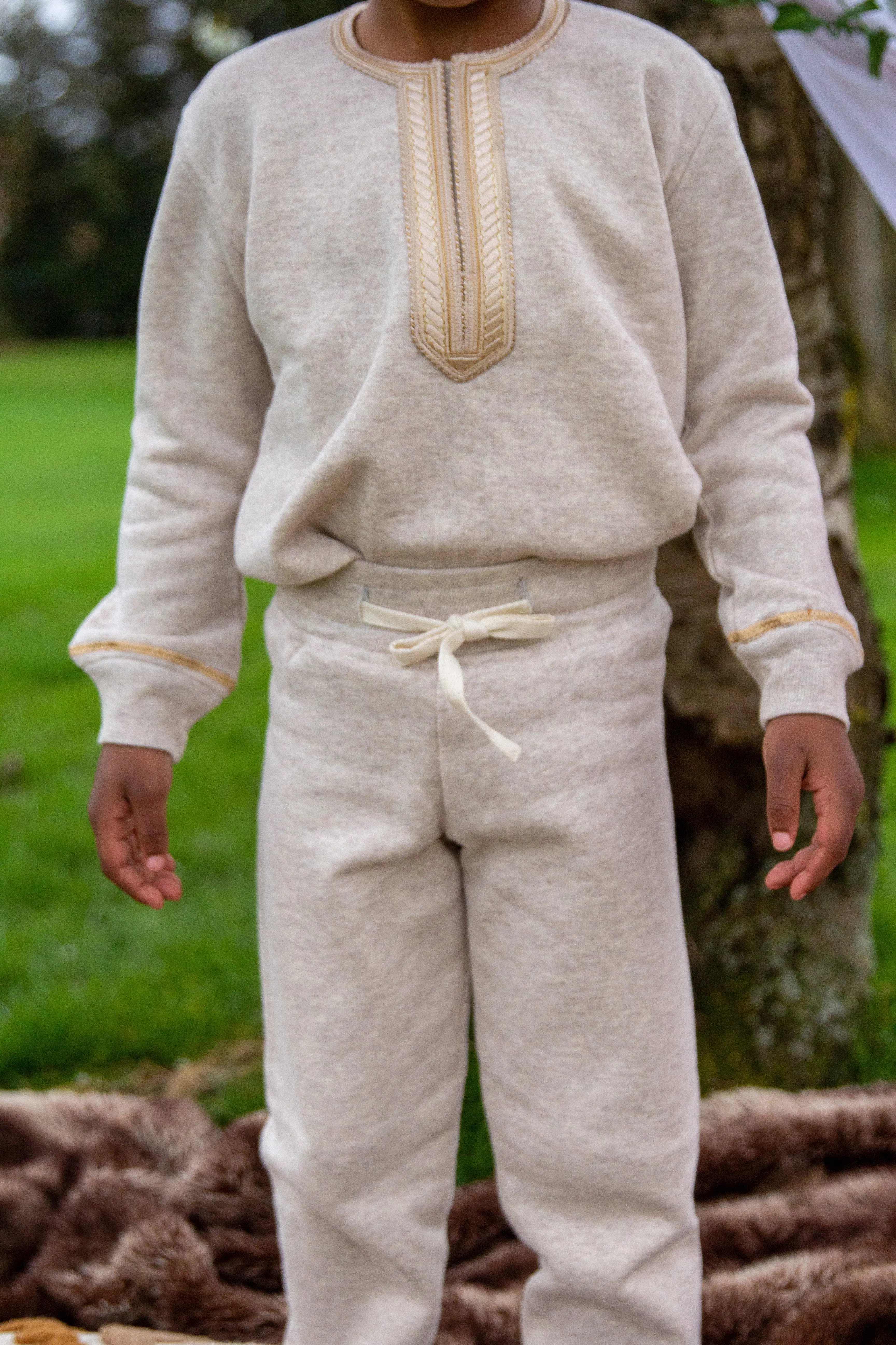 Kamso Embroidered Tracksuit | Sandstone