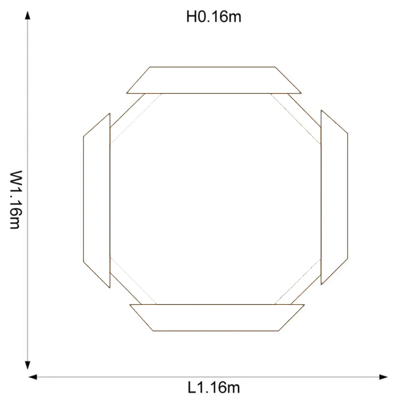 Kids Octaganol Eco FSC Wooden Sandpit with Waterproof Cover | 1.16m diameter | 12m 