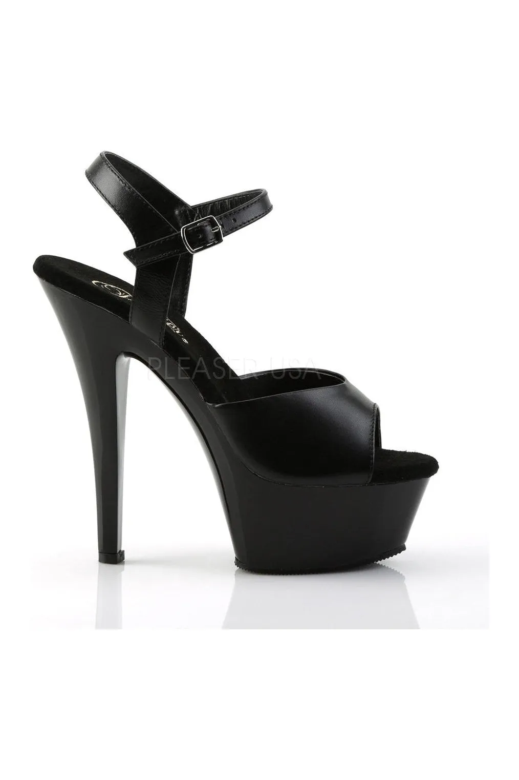 KISS-209 Platform Sandal | Black Genuine Leather