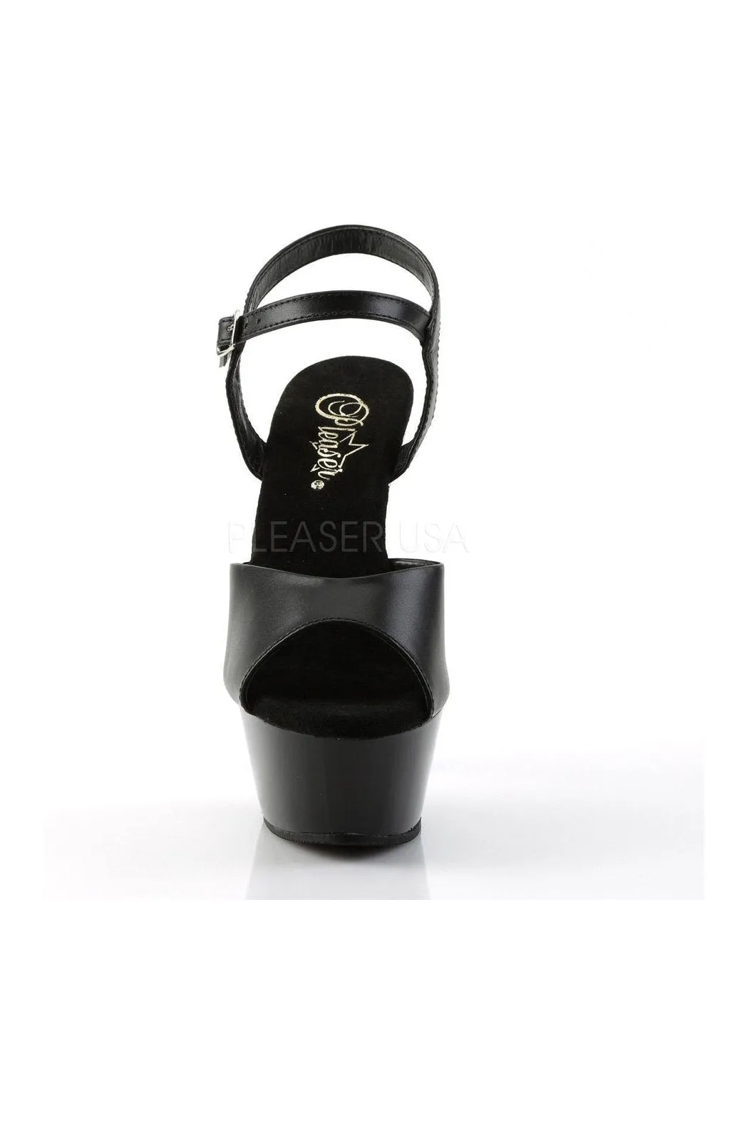 KISS-209 Platform Sandal | Black Genuine Leather