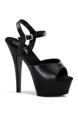 KISS-209 Platform Sandal | Black Genuine Leather