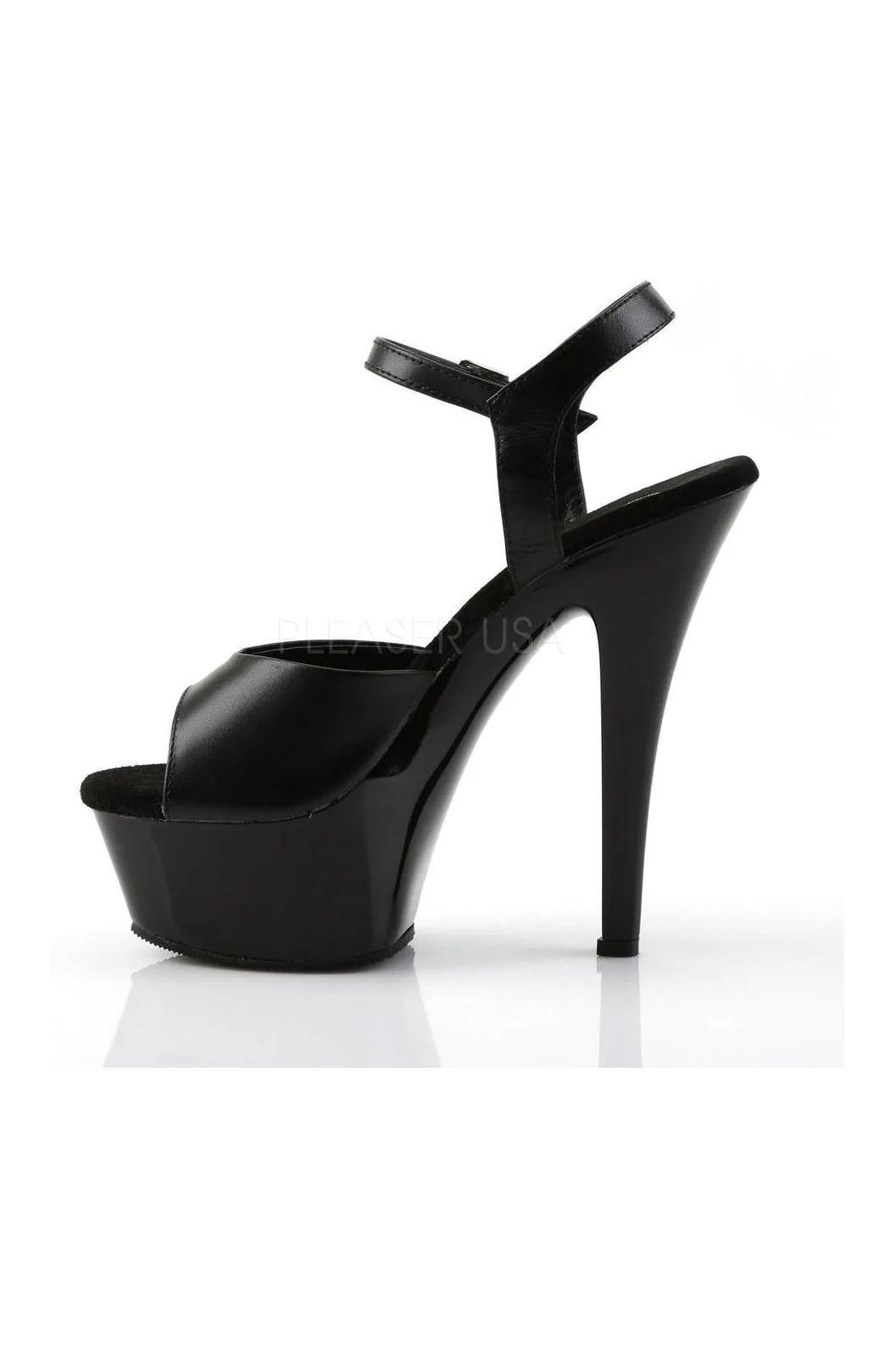 KISS-209 Platform Sandal | Black Genuine Leather