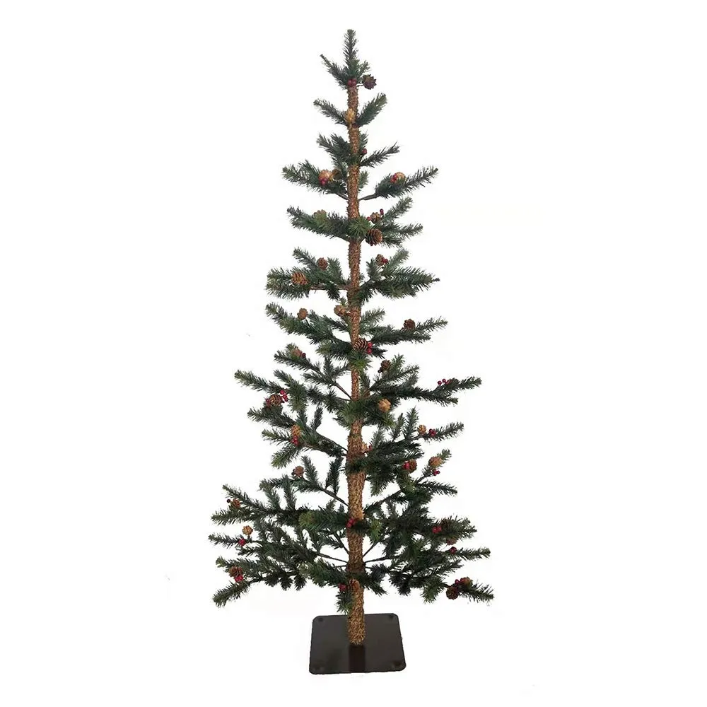 Kurt S. Adler 4-Foot Pine Tree with Pinecones and Berries