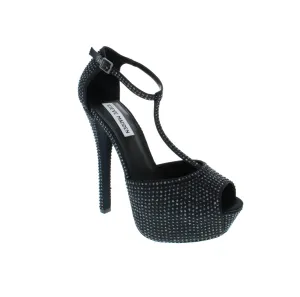 LA SPARKLE STILETTO OPEN TOE T-ANKLE STRAP