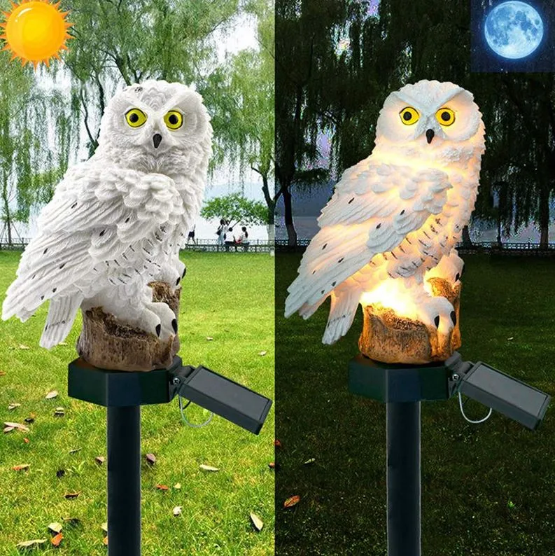 Led Solar Power Owl Stake Lights