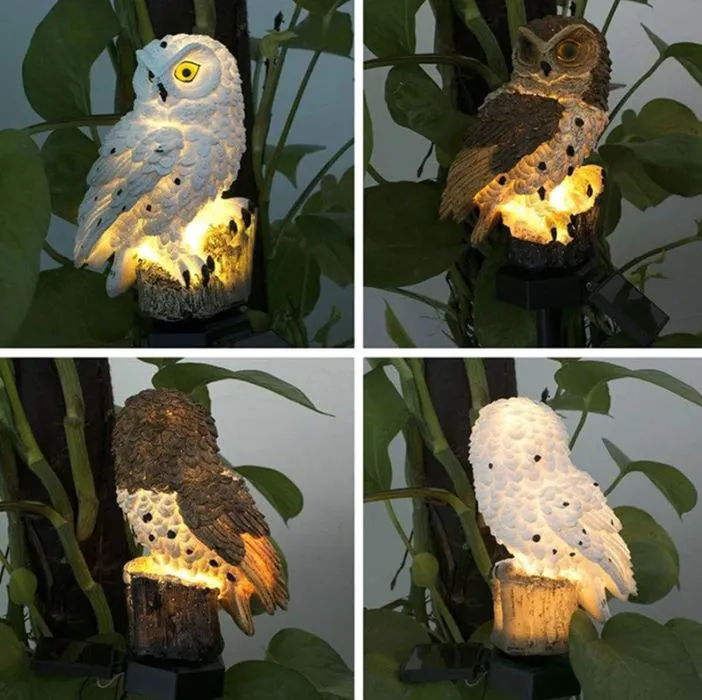Led Solar Power Owl Stake Lights
