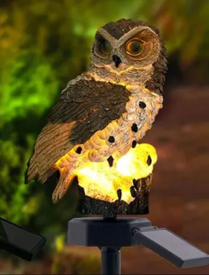 Led Solar Power Owl Stake Lights