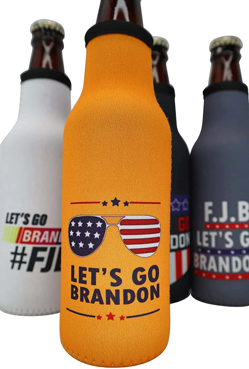 Let's Go Brandon Republican Insulated Beer Bottle Cooler Sleeve 12 oz. Bottle Insulator