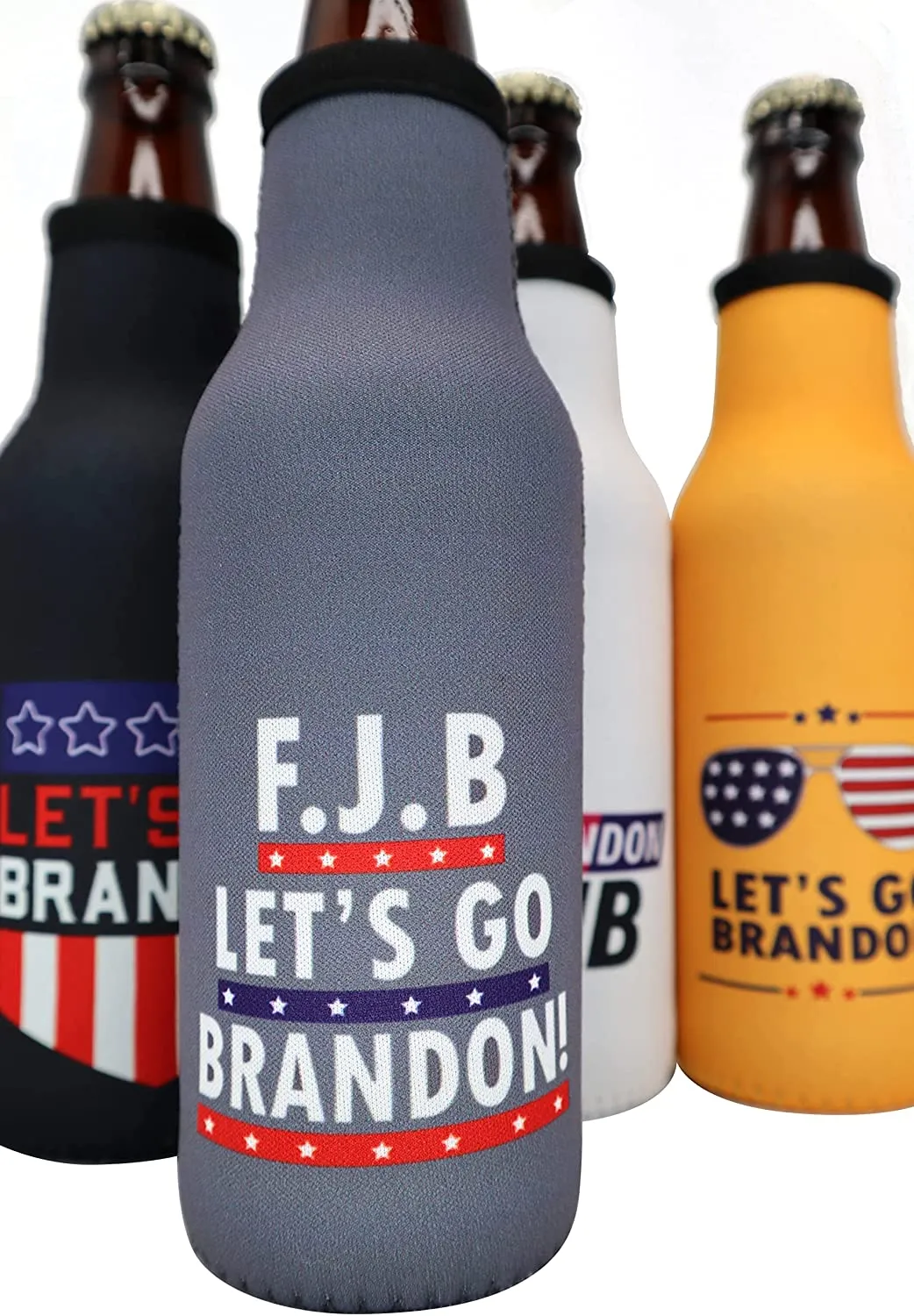 Let's Go Brandon Republican Insulated Beer Bottle Cooler Sleeve 12 oz. Bottle Insulator