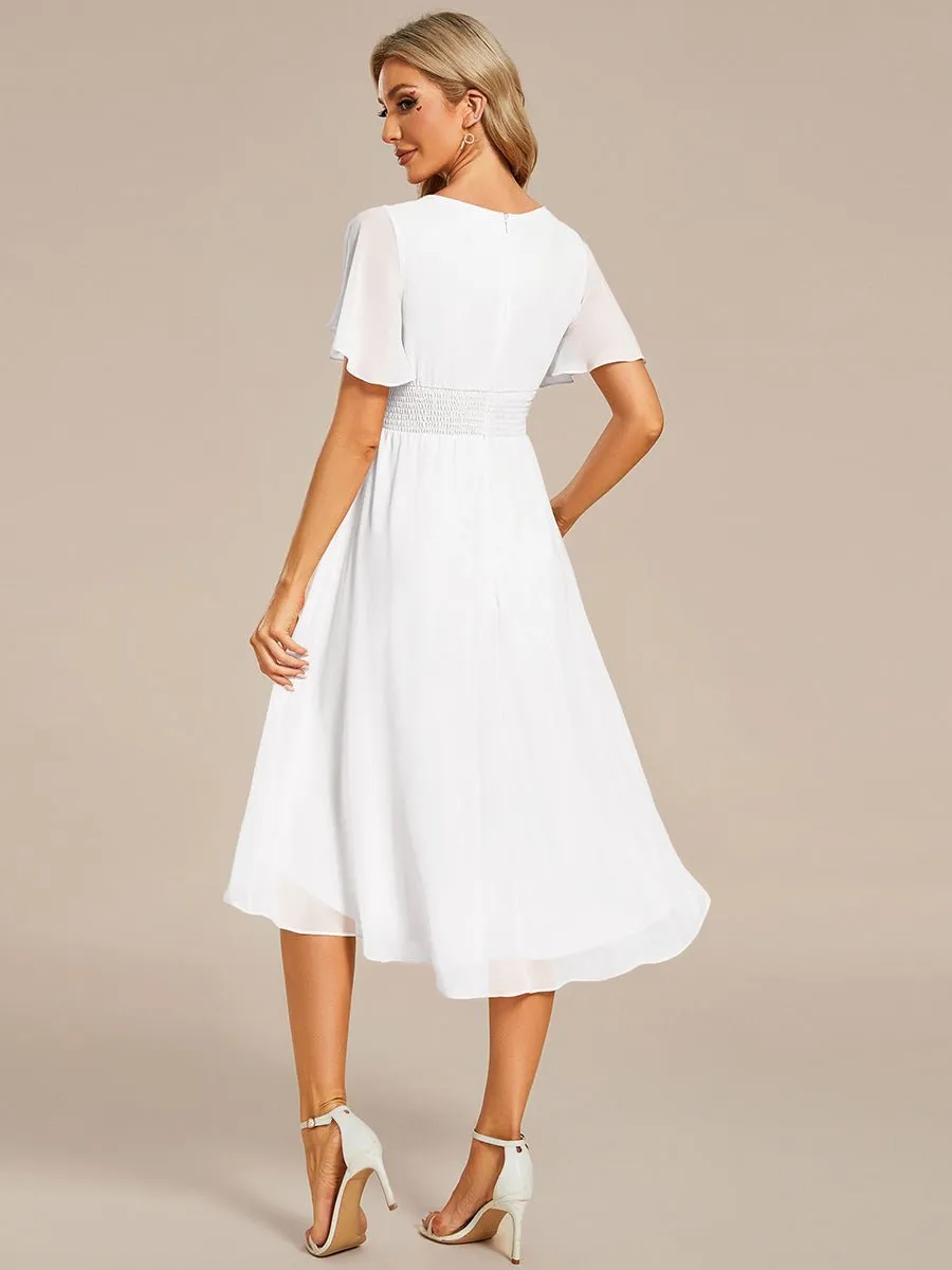 Lidia shorter style high neck wedding gown in ivory s24-26 Express NZ wide