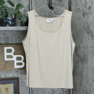 Linea by Louis Dell'Olio Knit Tank Top Beige Plus 2X