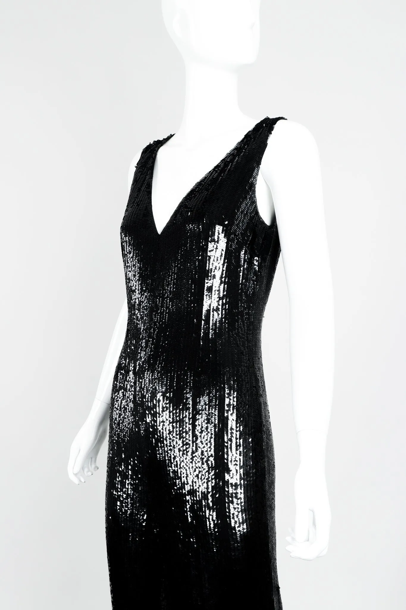 Liquid Sequin Black Tie Jumpsuit