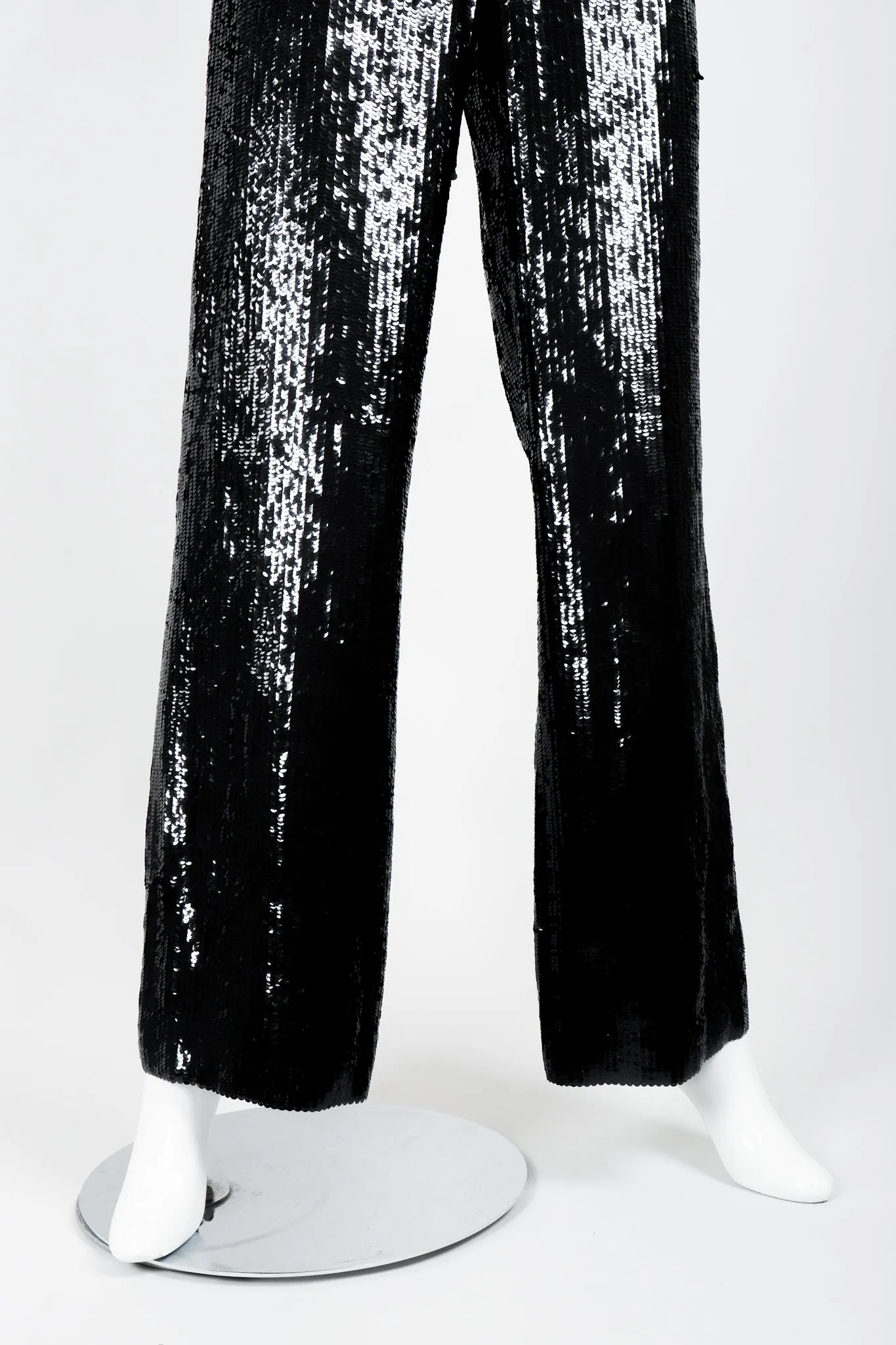 Liquid Sequin Black Tie Jumpsuit