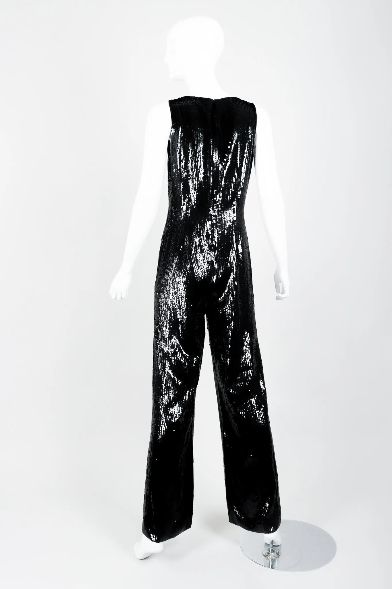 Liquid Sequin Black Tie Jumpsuit