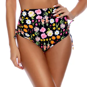 LULI'S SECRET GARDEN - Banded Drawstring Sides High Waist Bottom
