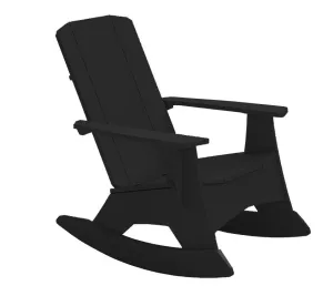 Mainstay Adirondack Lounger Rocker In Black