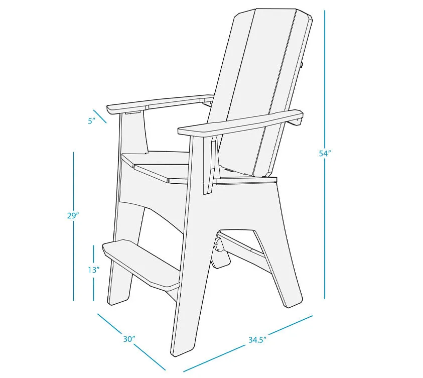 Mainstay Adriondack Tall Lounger Chair In Black