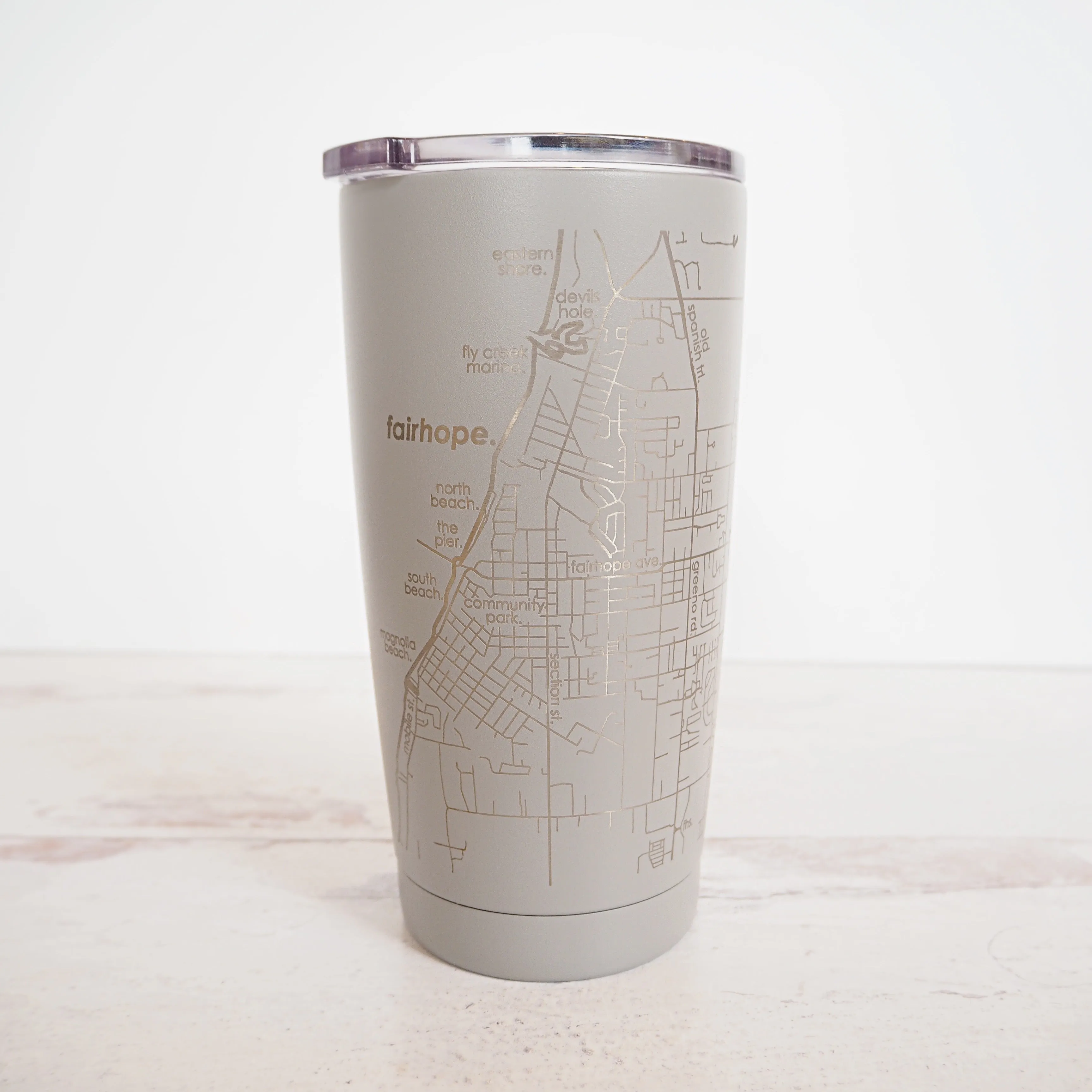 Map of Fairhope Insulated Pint Tumbler
