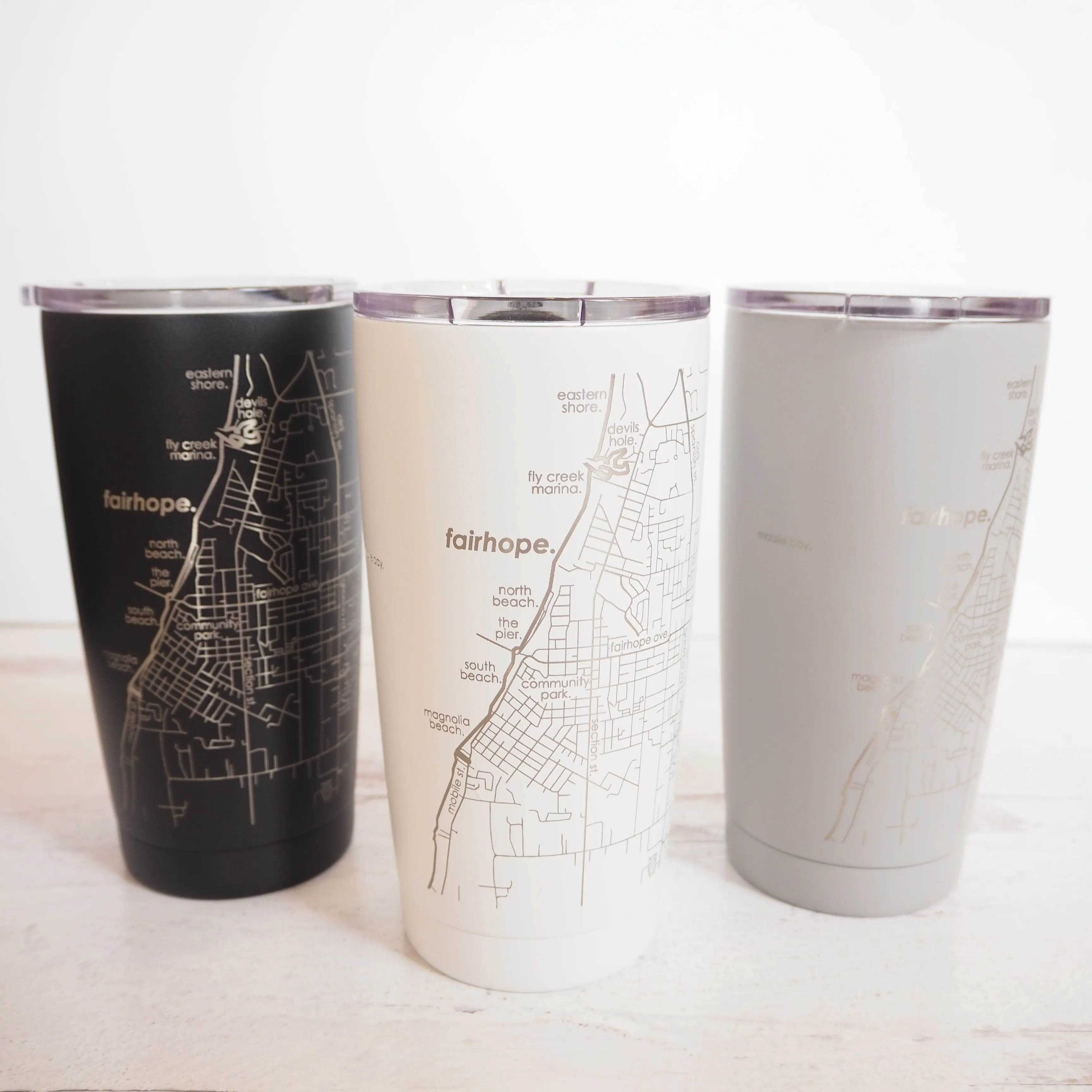 Map of Fairhope Insulated Pint Tumbler