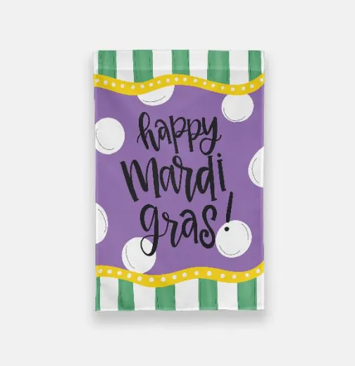 Mardi Gras Garden Flag