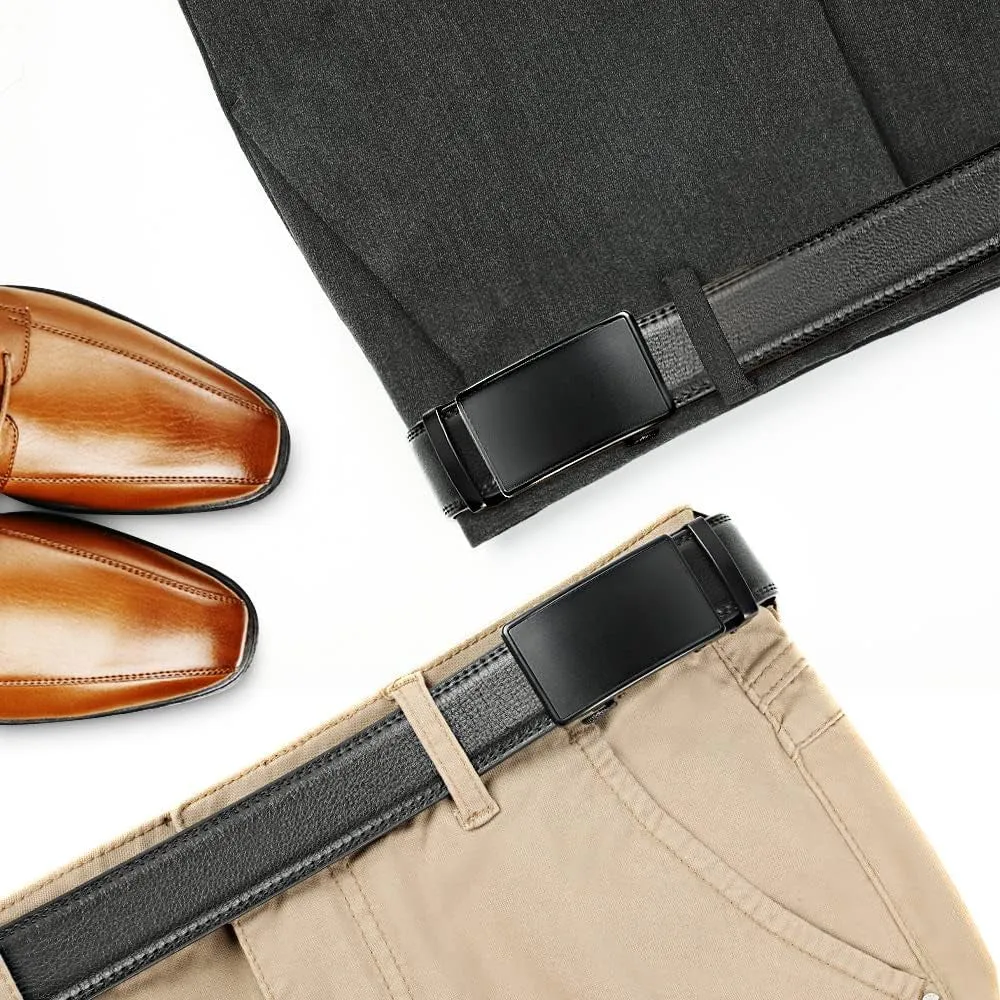 Men's Real Leather Ratchet Dress Casual Belt