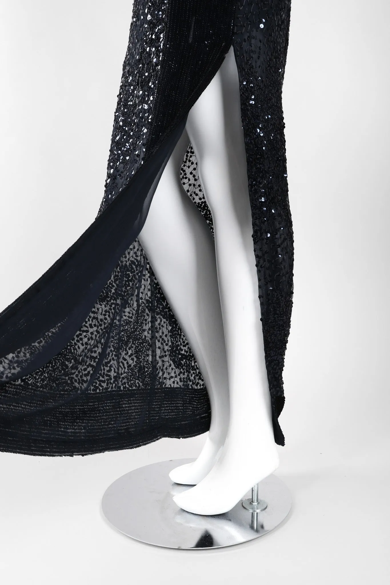Micro Sequin Chiffon Skirt