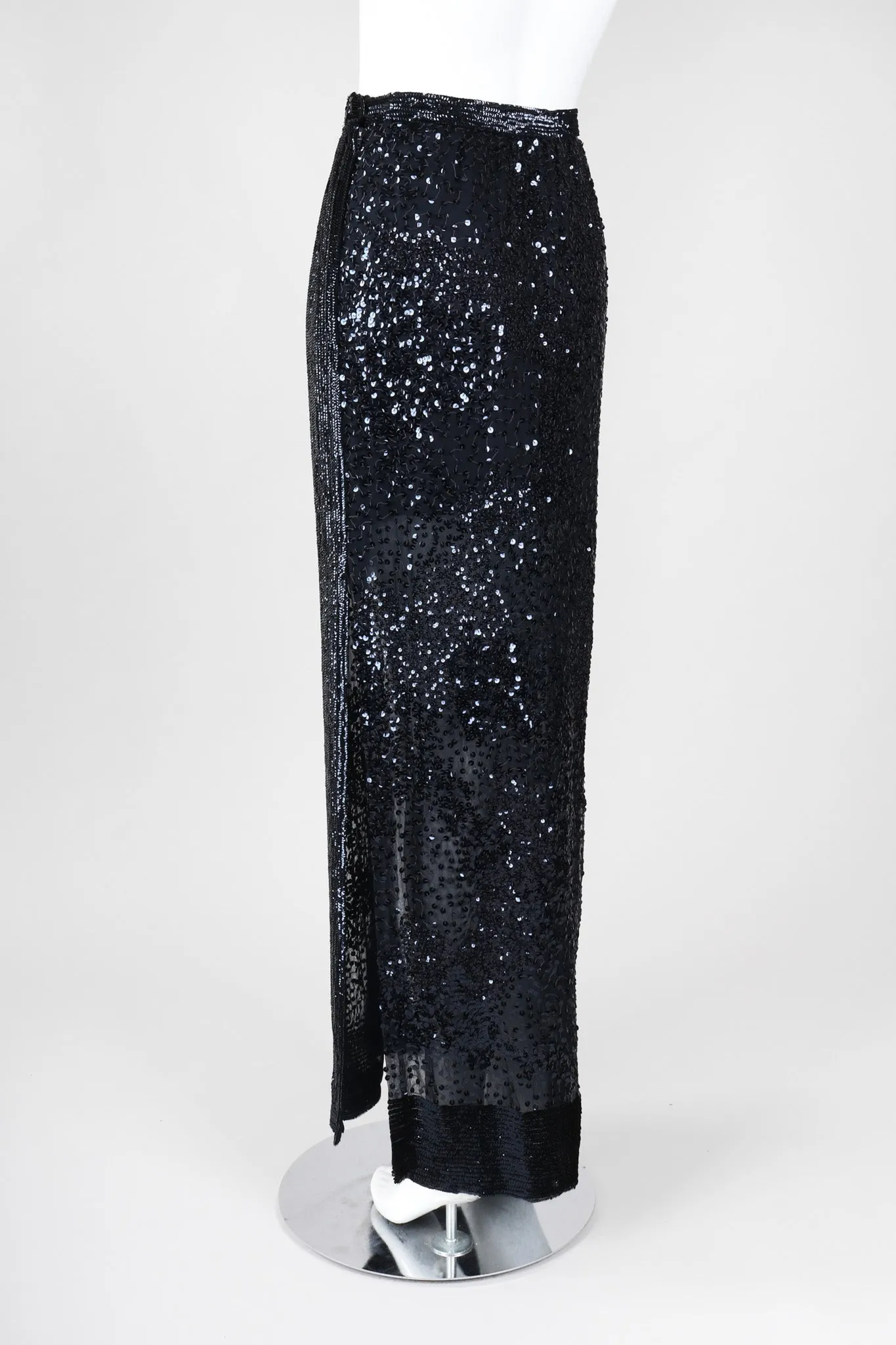 Micro Sequin Chiffon Skirt
