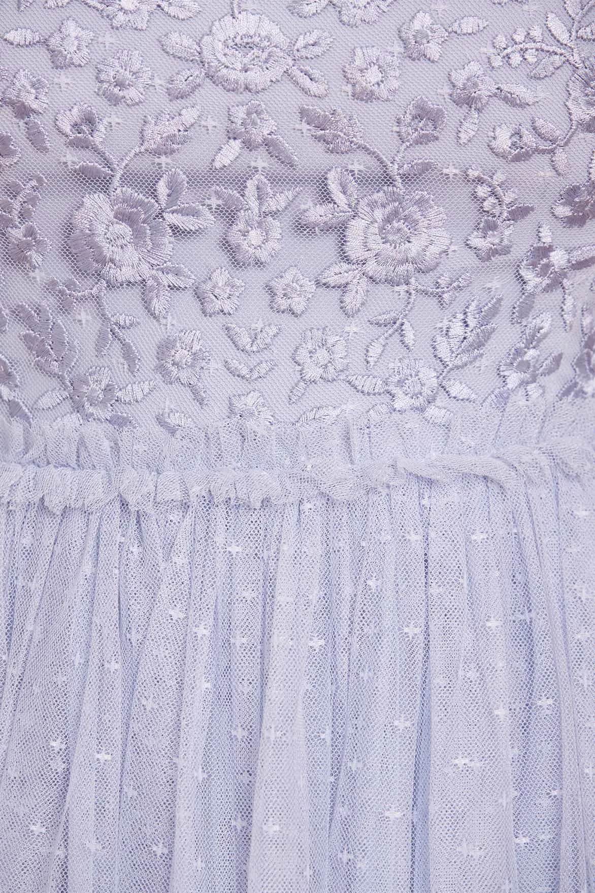 Midsummer Lace Bodice Off-Shoulder Ankle Gown