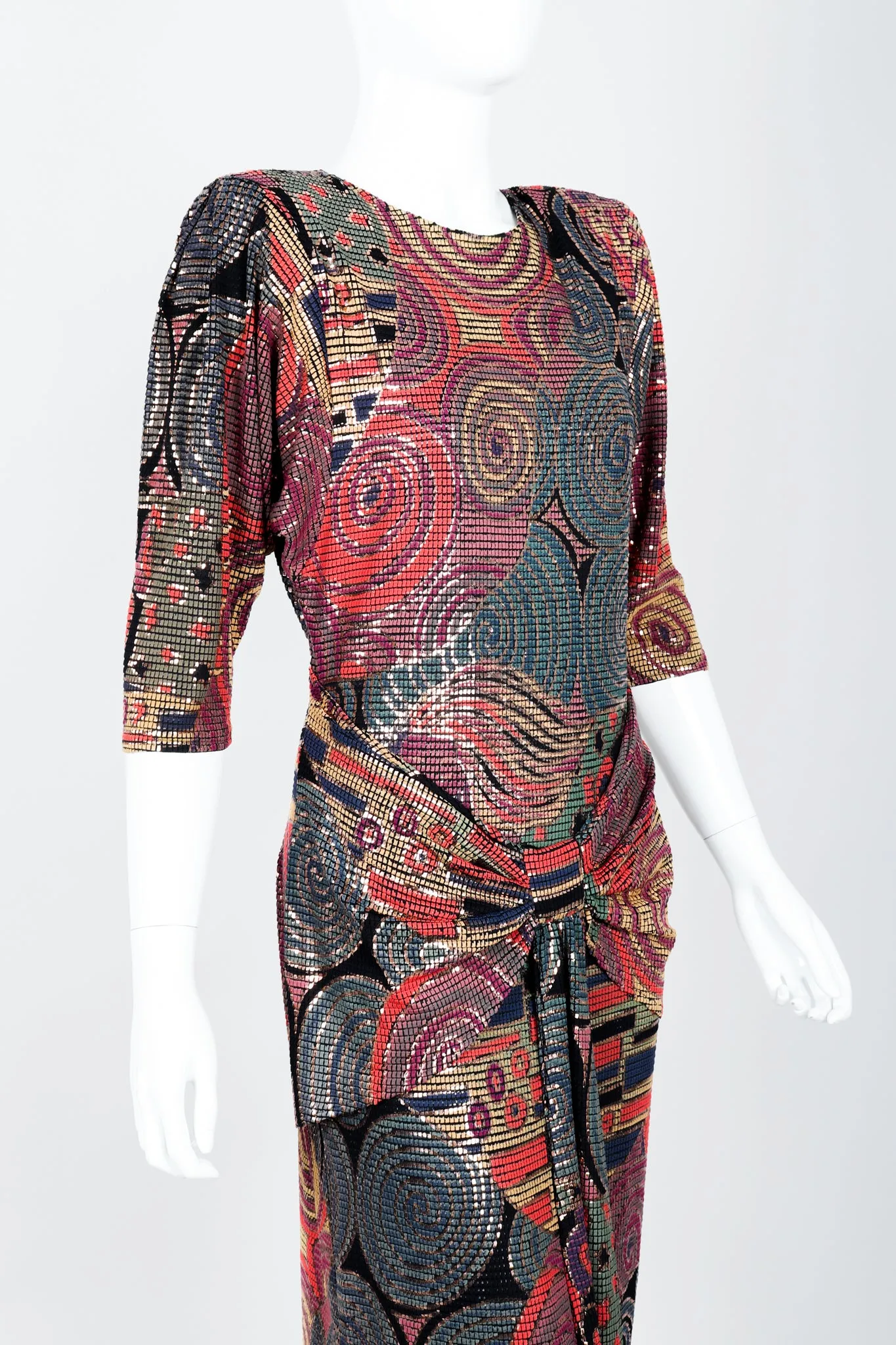 Mosaic Keyhole Back Dress