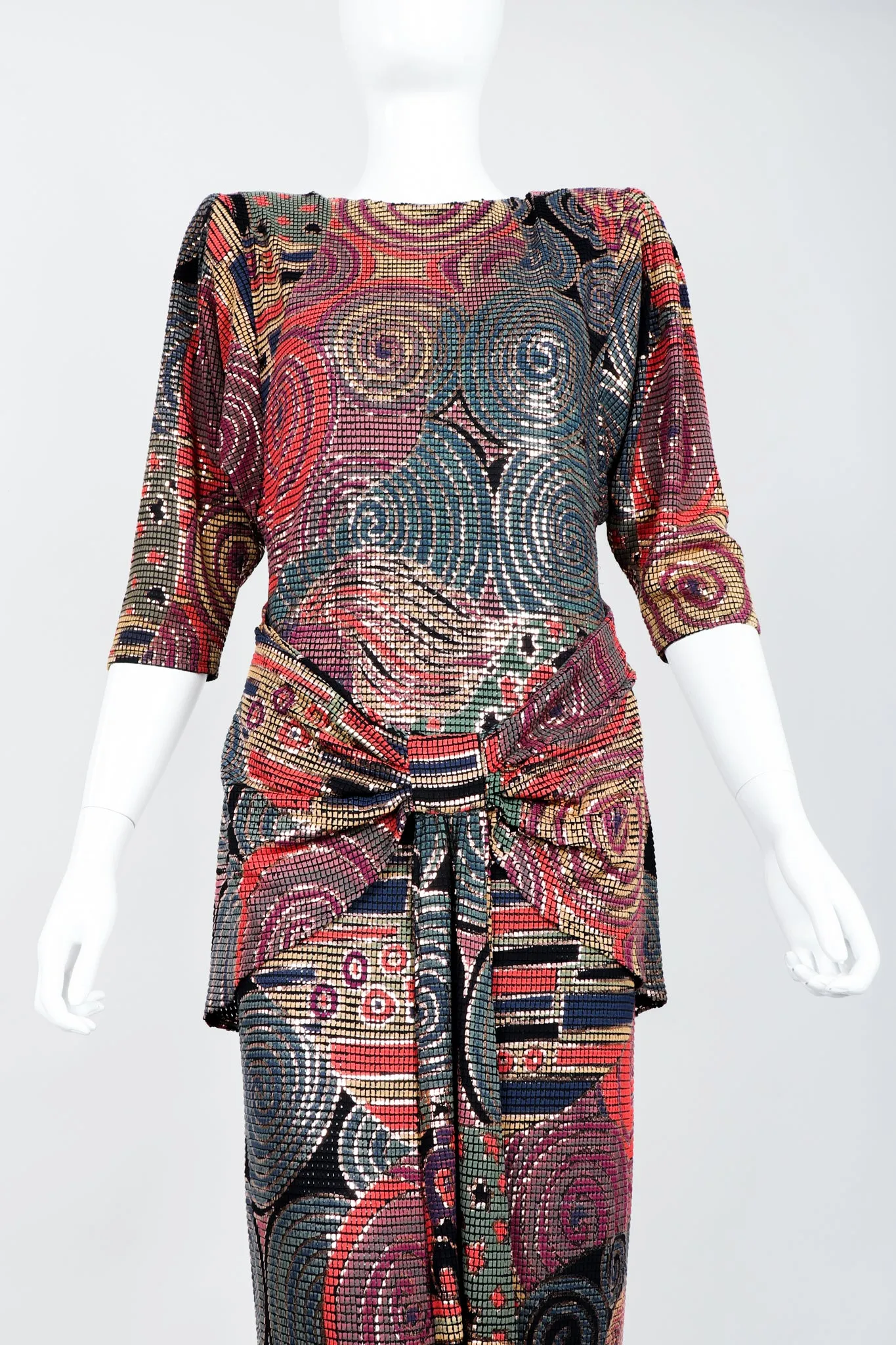Mosaic Keyhole Back Dress