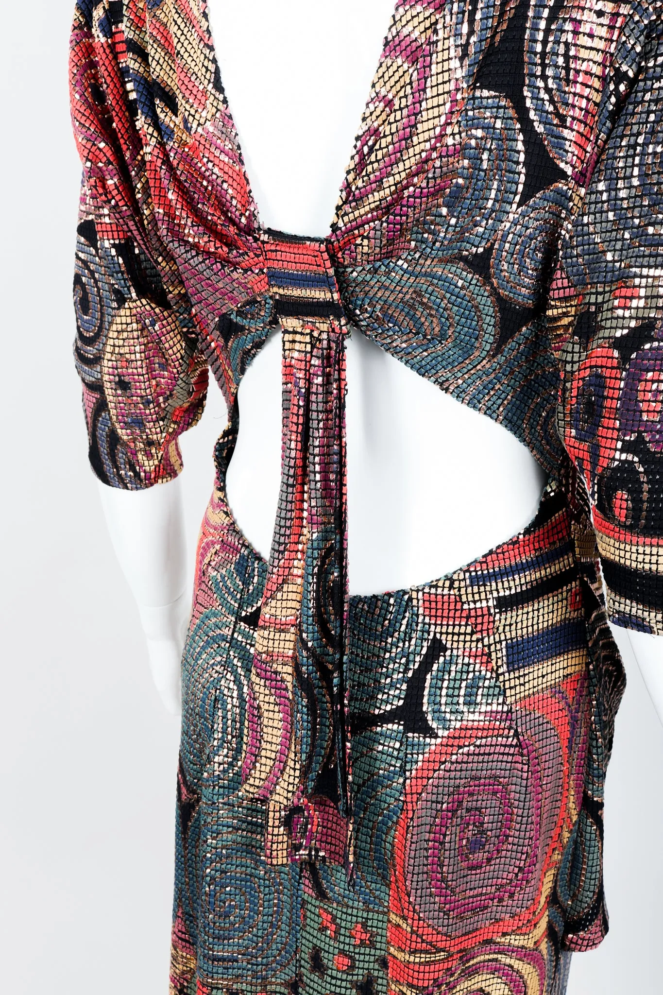 Mosaic Keyhole Back Dress