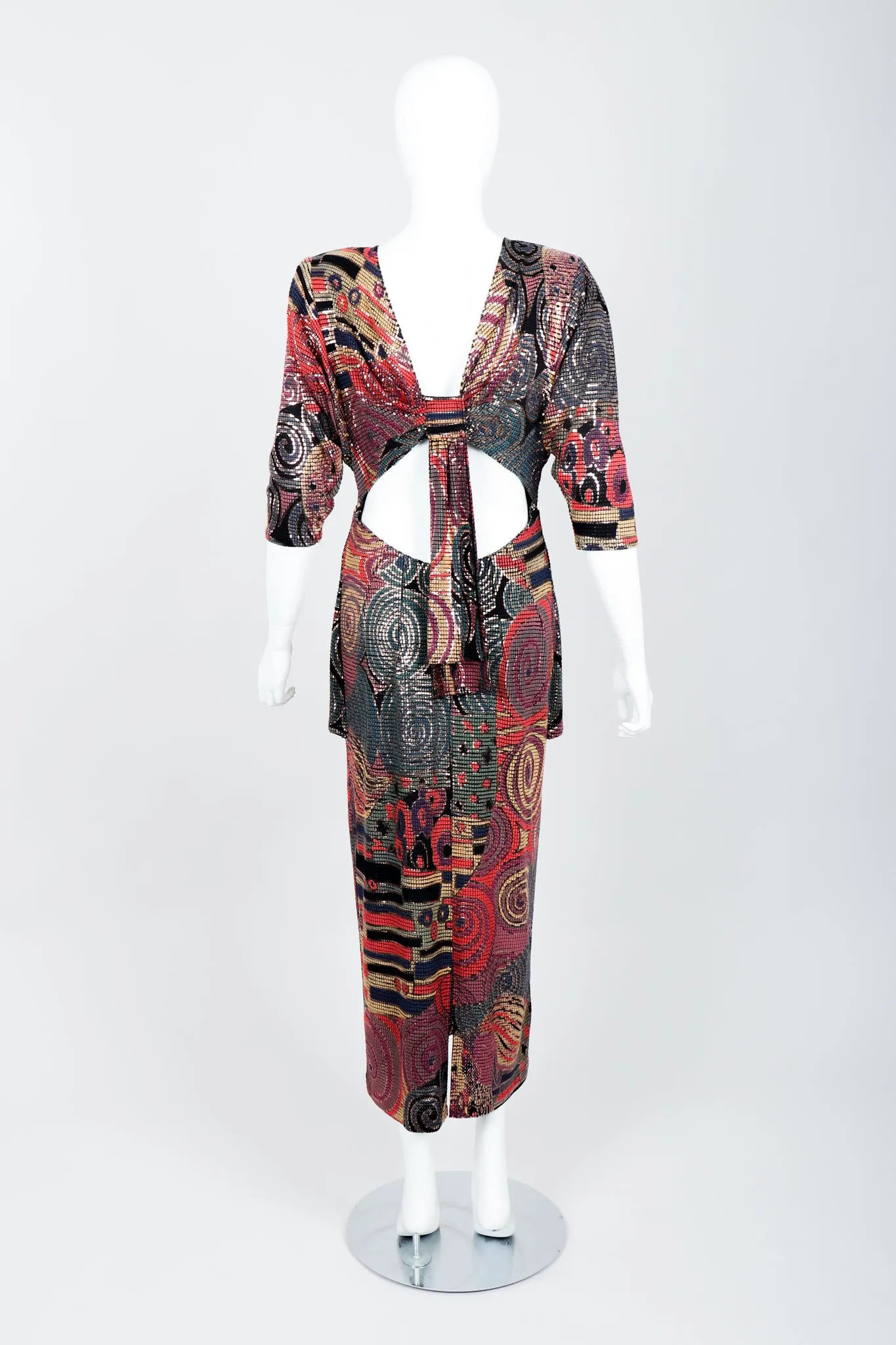 Mosaic Keyhole Back Dress
