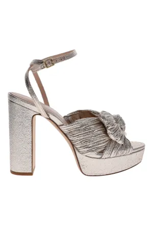 Natalia Champagne Platform Knotted Sandal