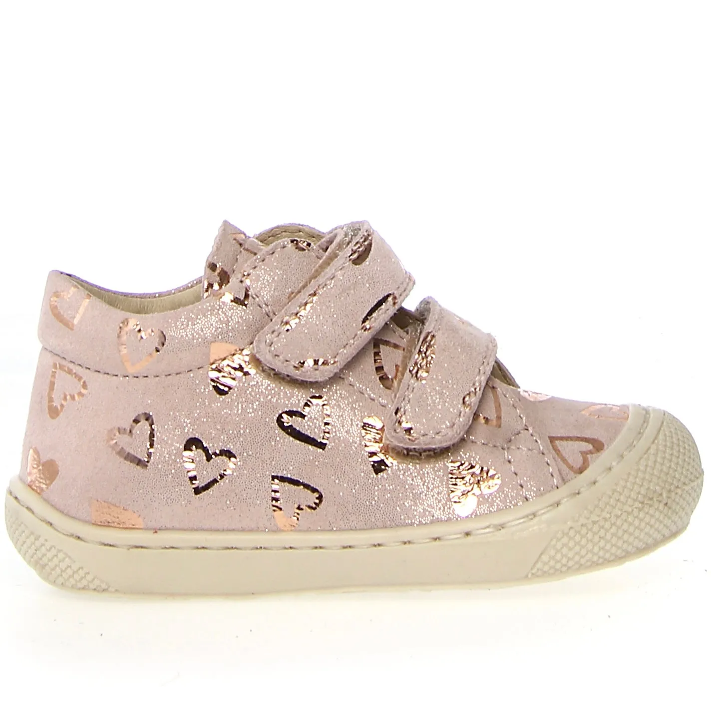 NATURINO -  Cocoon VL - Pink Patent Hearts