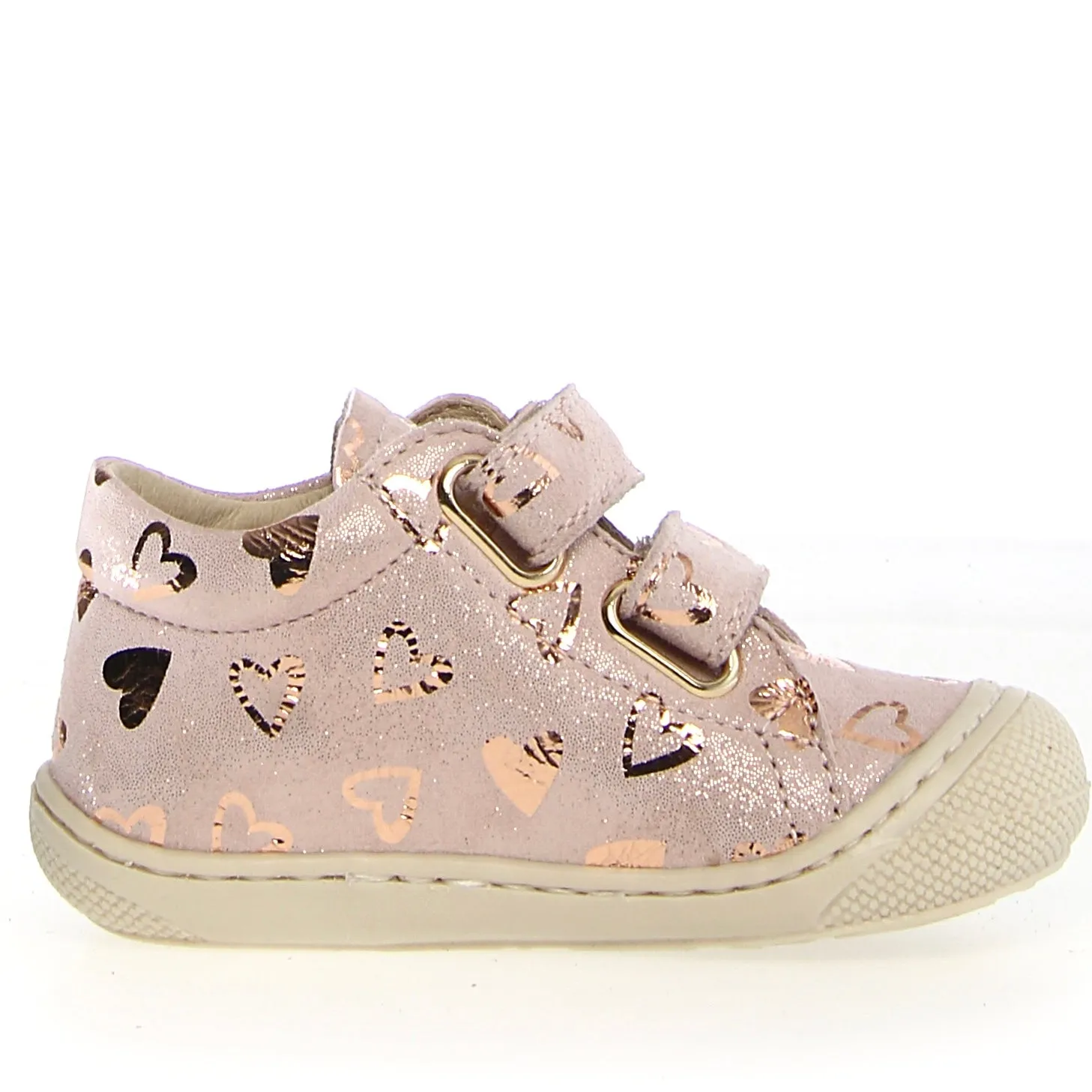 NATURINO -  Cocoon VL - Pink Patent Hearts