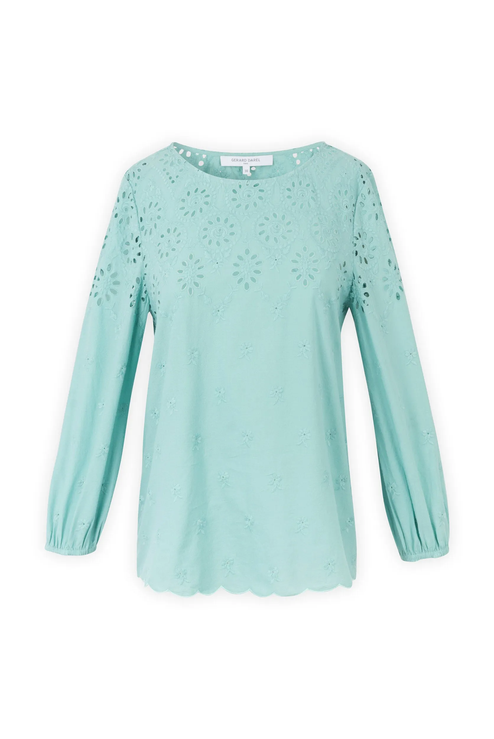 NESSIE COTTON BLOUSE WITH ENGLISH LACE