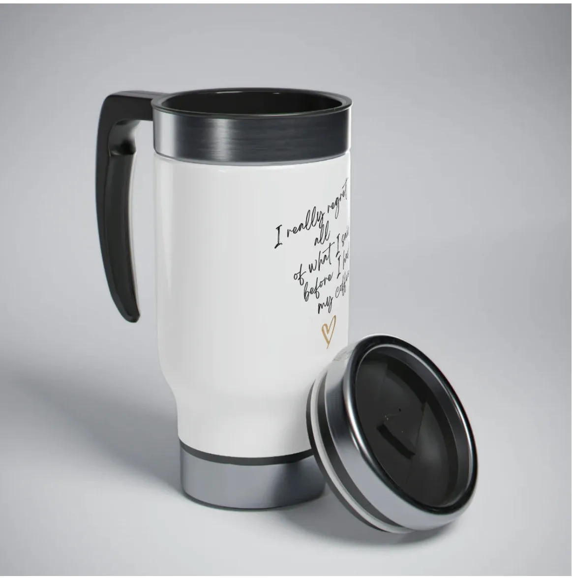 New Stainless Steel Travel Mug with Handle, 14oz