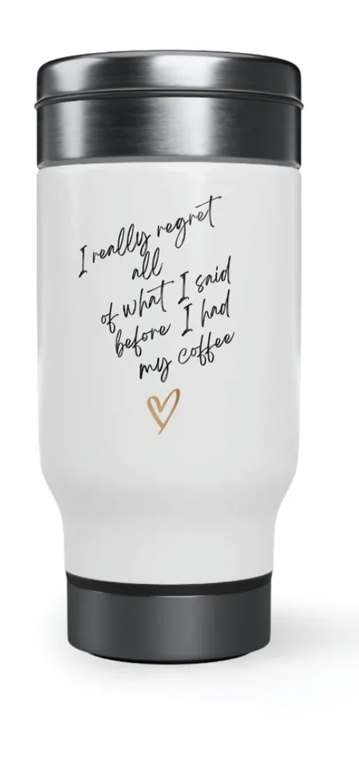 New Stainless Steel Travel Mug with Handle, 14oz
