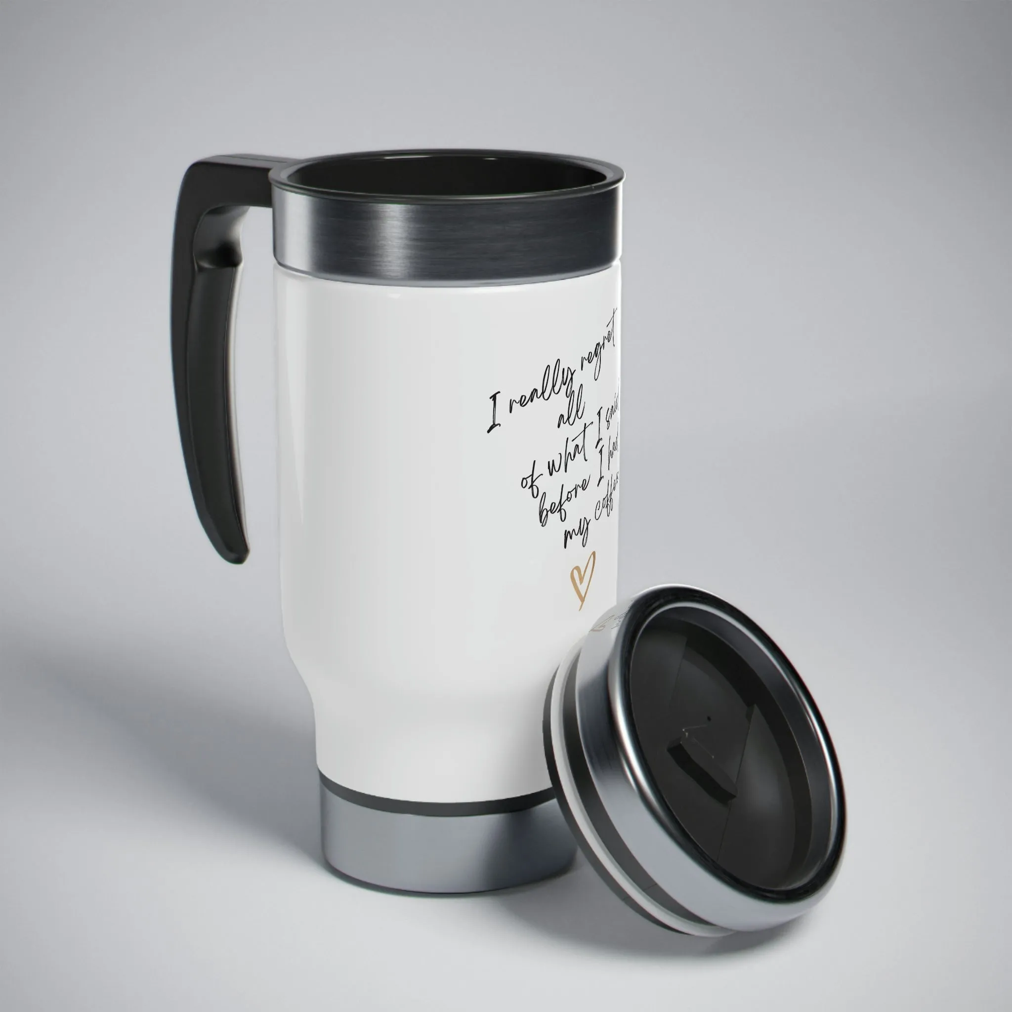 New Stainless Steel Travel Mug with Handle, 14oz
