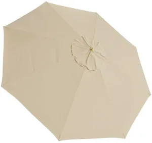 New Sunnyglade 9Ft 8 Rib Patio Umbrella Replacement Cover Canopy Outdoor Market Beach Deck Top, Light Beige (Fabric replacement ONLY)