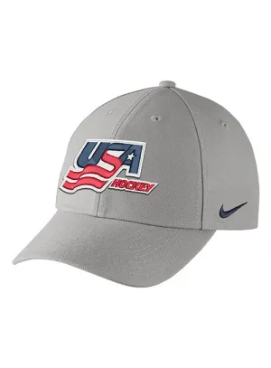 Nike USA Hockey Classic99 Grey Adjustable Hat