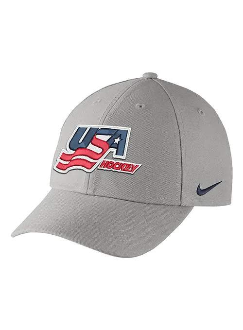 Nike USA Hockey Classic99 Grey Adjustable Hat