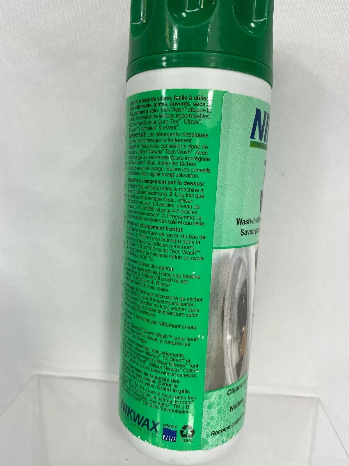 Nikwax Tech Wash Wash-In Cleaner Waterproof Textiles Fabric Coats Repels 10 oz