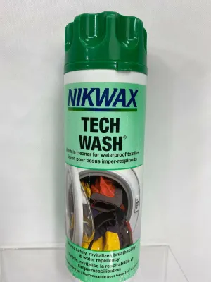 Nikwax Tech Wash Wash-In Cleaner Waterproof Textiles Fabric Coats Repels 10 oz